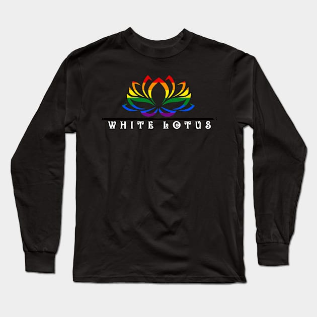 WHITE LOTUS Long Sleeve T-Shirt by sticker happy